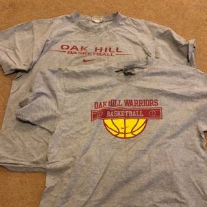 2 Nike Oak Hill Warriors Basketball Shirts Sz M